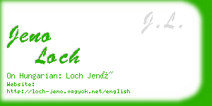 jeno loch business card